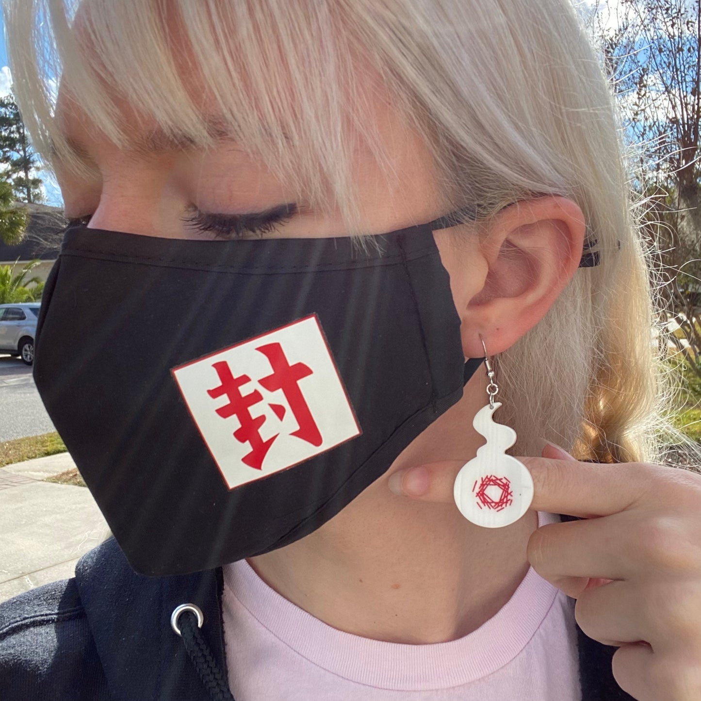 TBHK White Hakujoudai Hanako-kun Inspired Acrylic Earrings