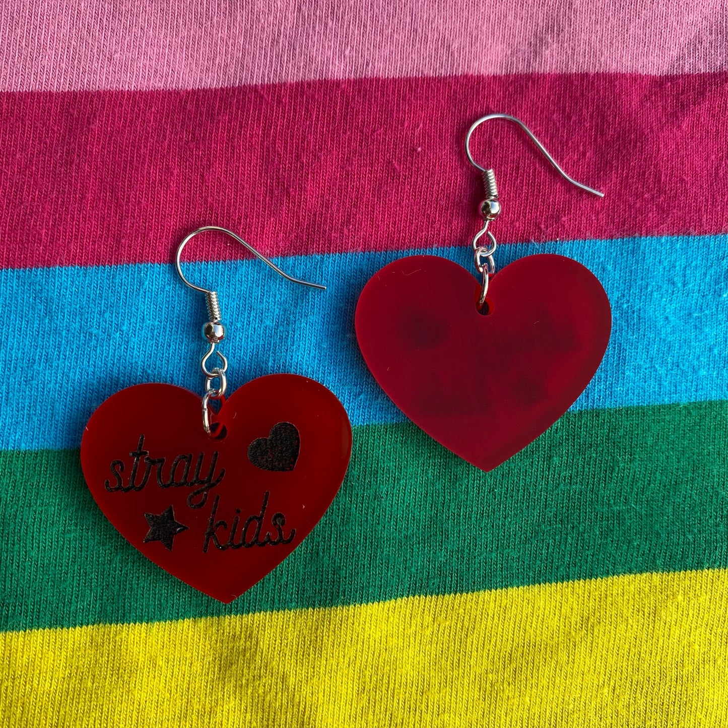 Sweetheart Stray Kids Inspired Acrylic Earrings