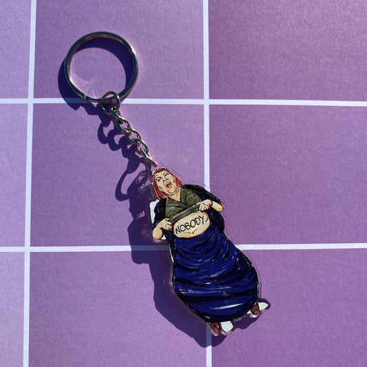 Double sided The Office Meredith Palmer/Kevin Malone 2.5” Keychain