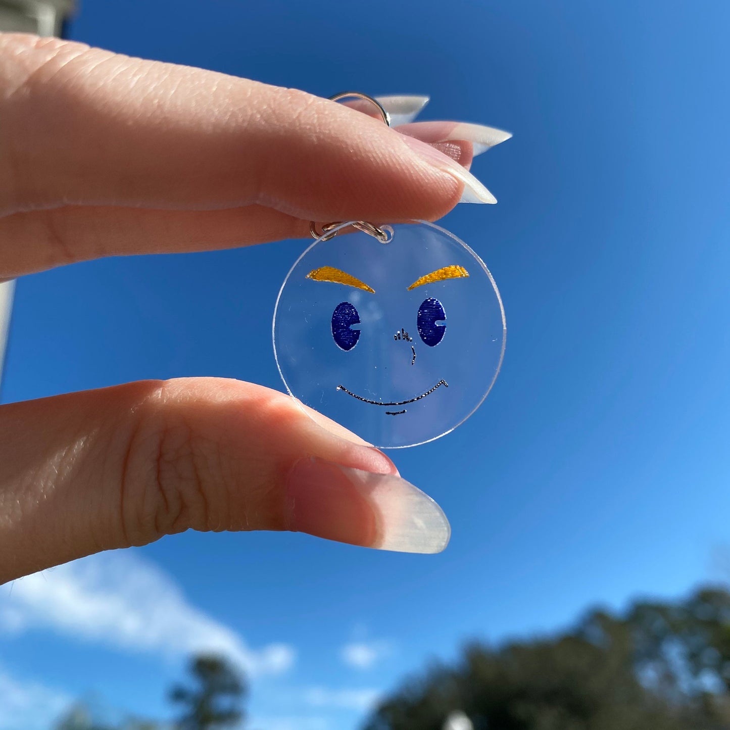BNHA Clear Mirio Togata Face Acrylic Earrings