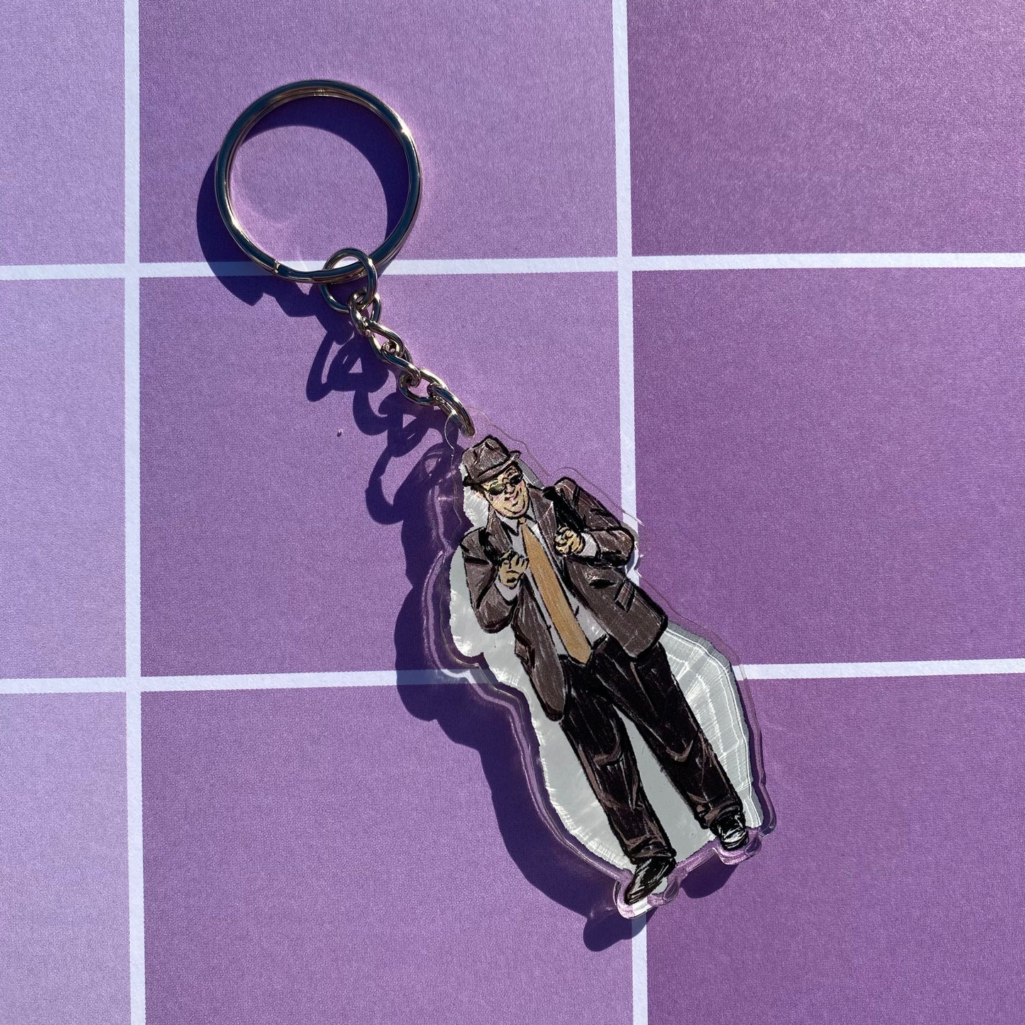 Double sided The Office Meredith Palmer/Kevin Malone 2.5” Keychain