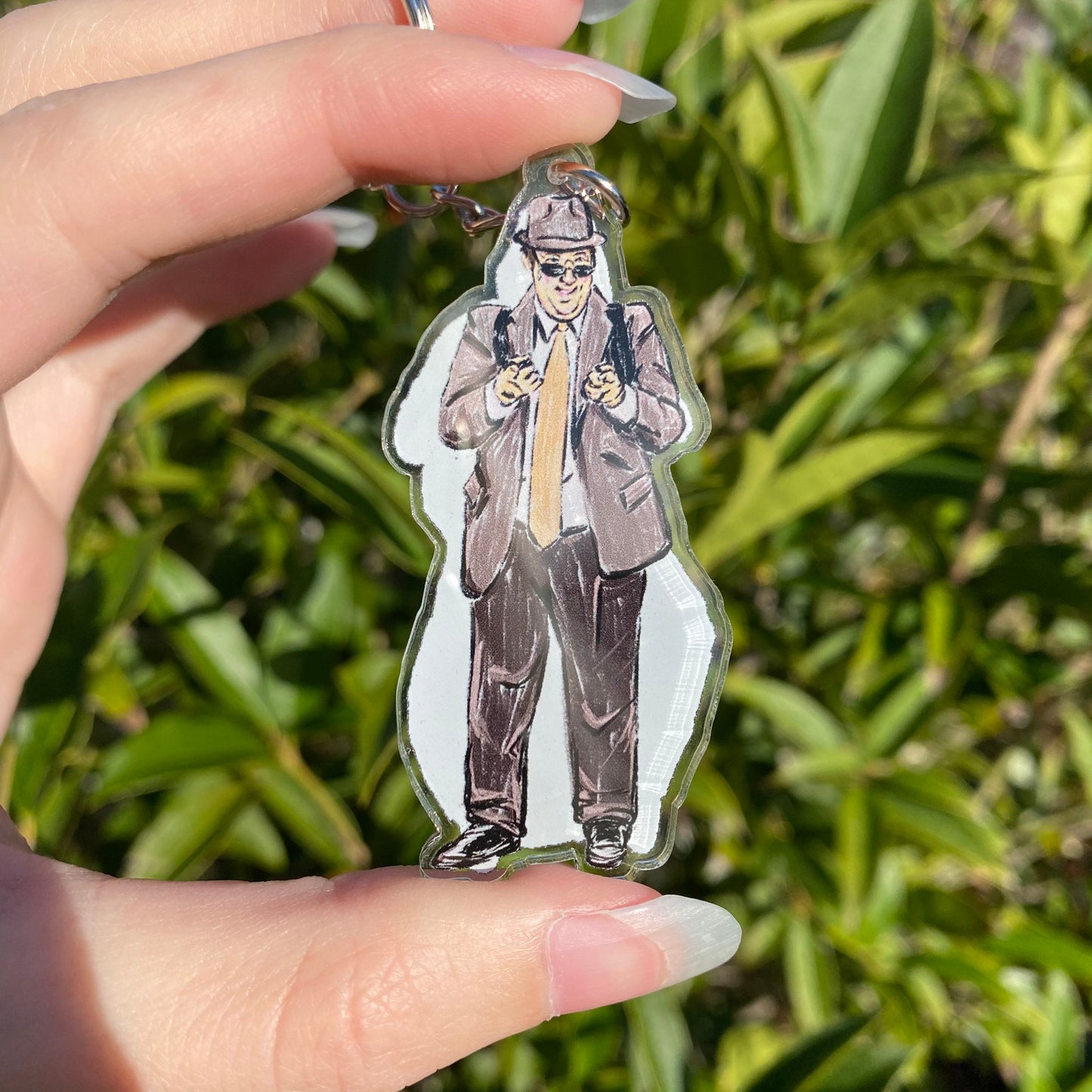 Double sided The Office Meredith Palmer/Kevin Malone 2.5” Keychain