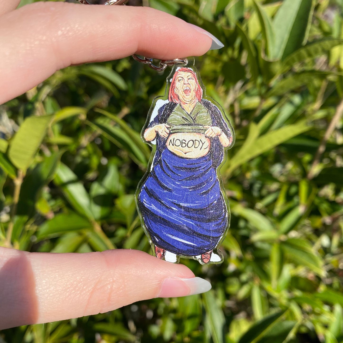 Double sided The Office Meredith Palmer/Kevin Malone 2.5” Keychain