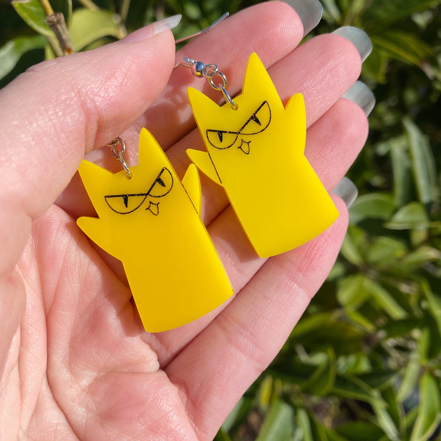Cursed Cat Acrylic Earrings