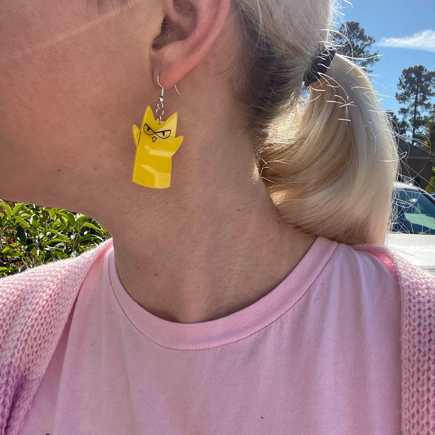 Cursed Cat Acrylic Earrings