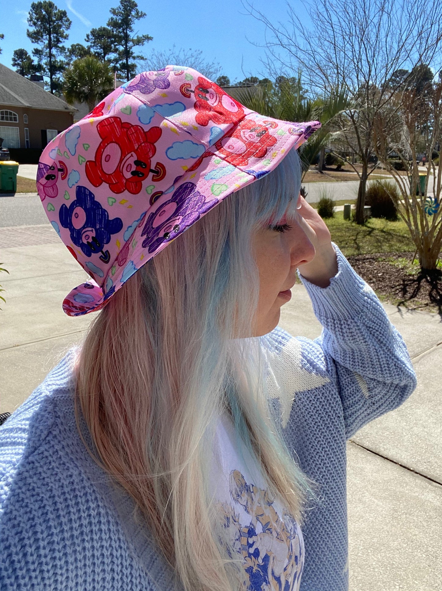 Rainbow Monkey Summer Light Bucket Hat
