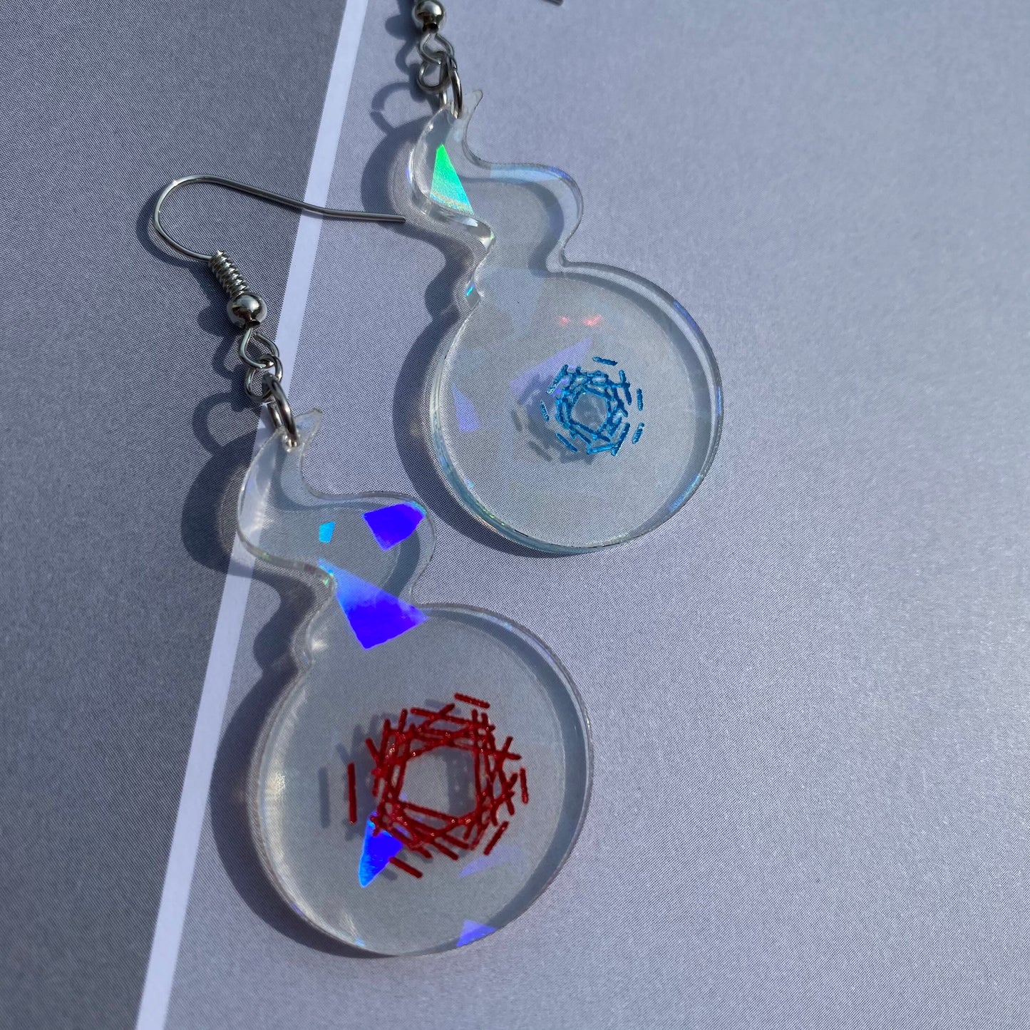 TBHK Shattered Rainbow Iridescent Hakujoudai Acrylic Earrings