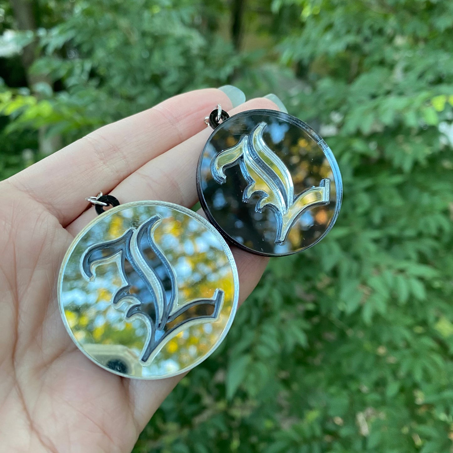 Mixed Mirror L Acrylic Earrings