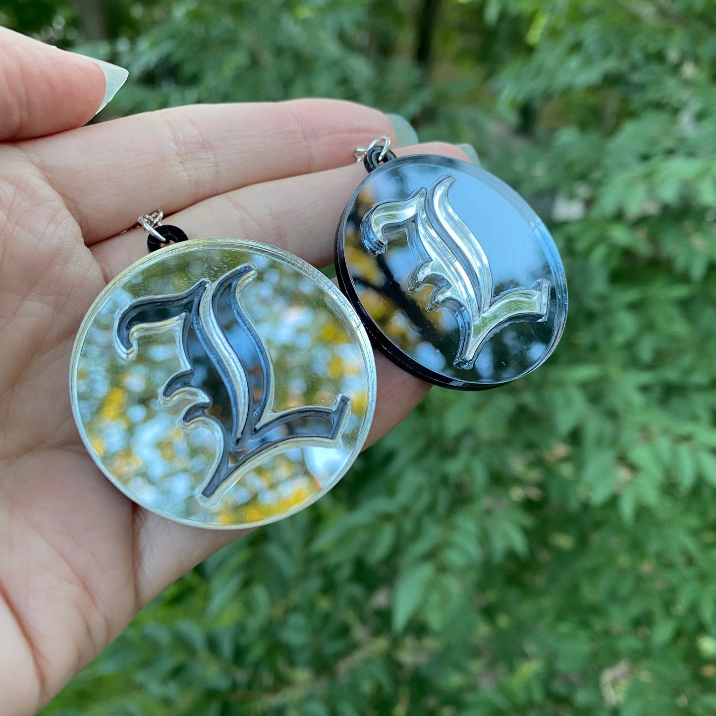 Mixed Mirror L Acrylic Earrings