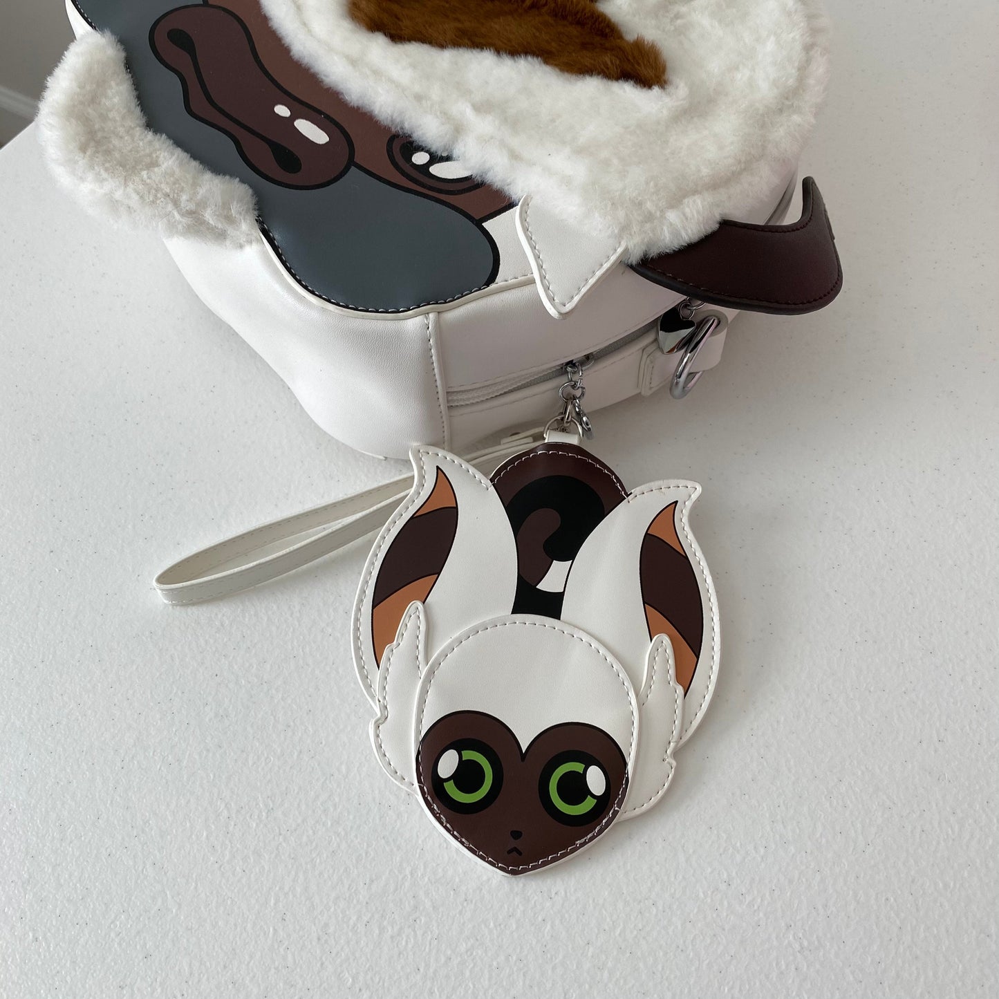 ATLA Little Lemur Momo Pleather ID Card Keychain with Wrist Strap