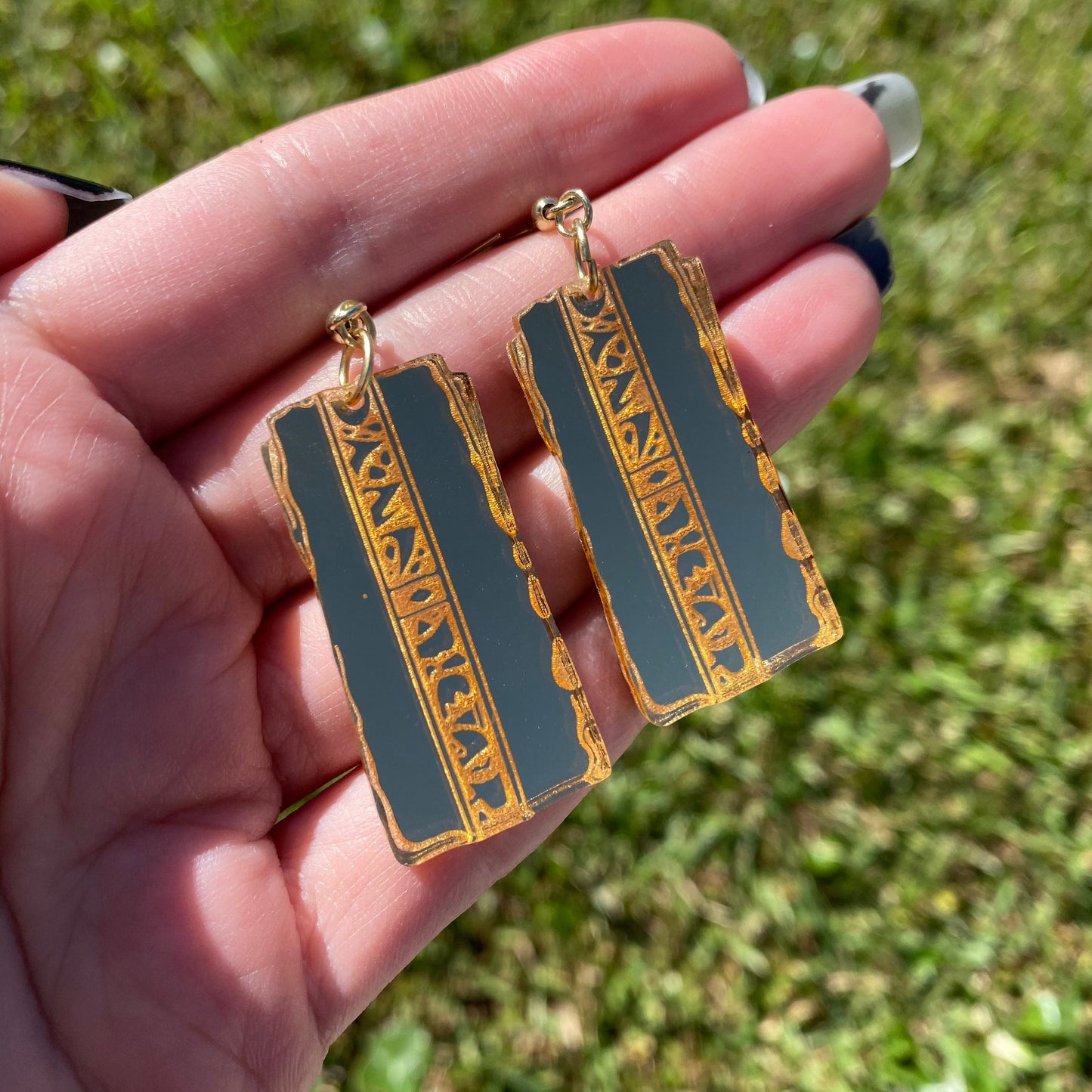 Gold Pressed Latinum - Star Trek: Deep Space 9 Inspired Mirror Acrylic Earrings