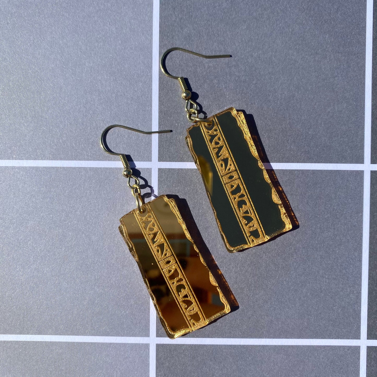 Gold Pressed Latinum - Star Trek: Deep Space 9 Inspired Mirror Acrylic Earrings