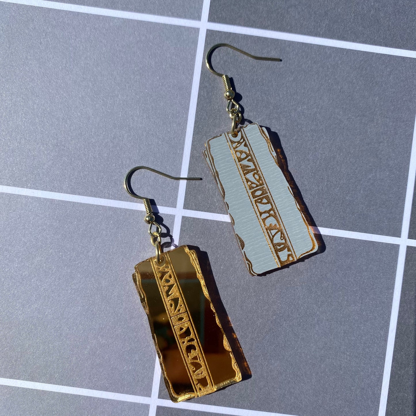 Gold Pressed Latinum - Star Trek: Deep Space 9 Inspired Mirror Acrylic Earrings