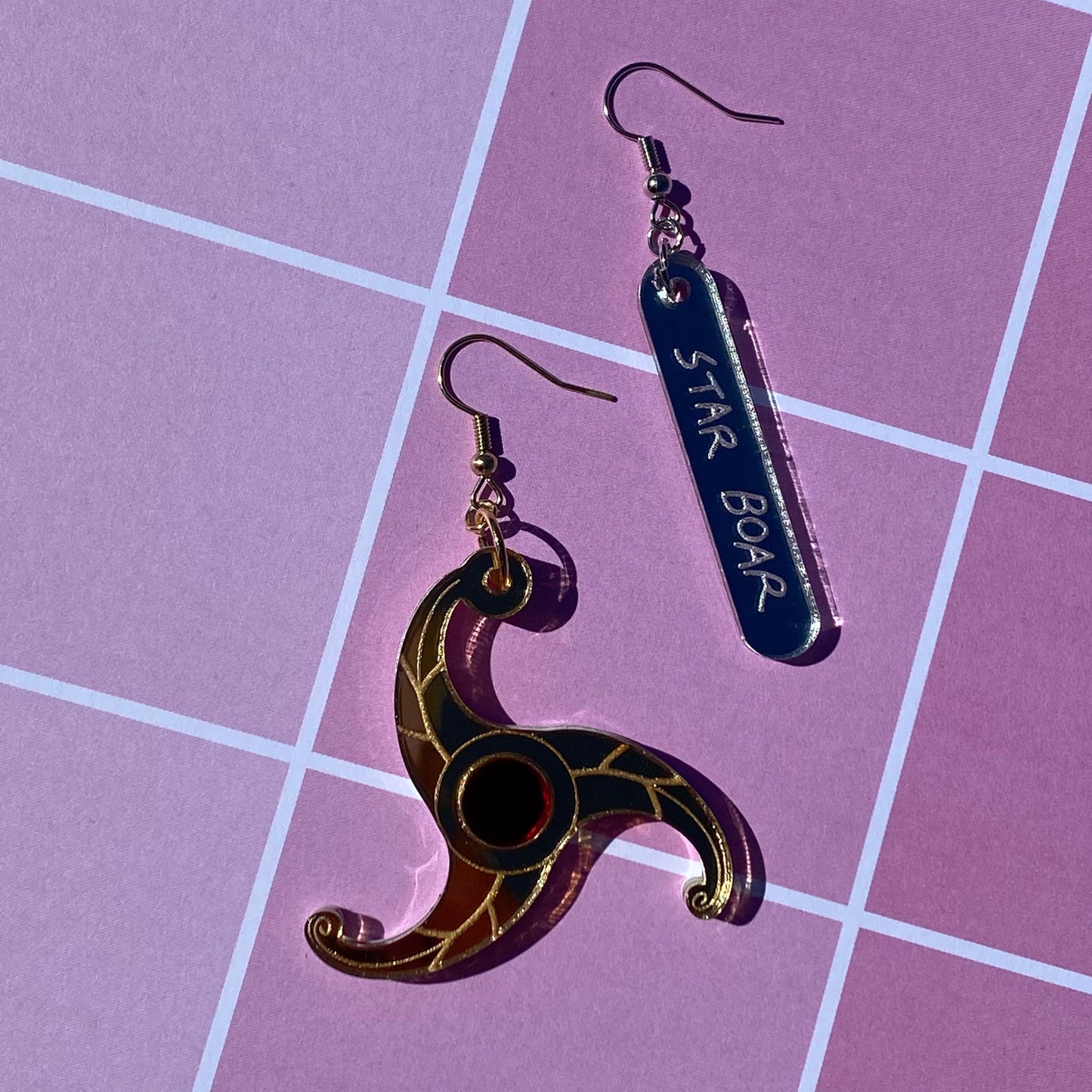 Hawk Star Boar Mixed Acrylic Earring Set