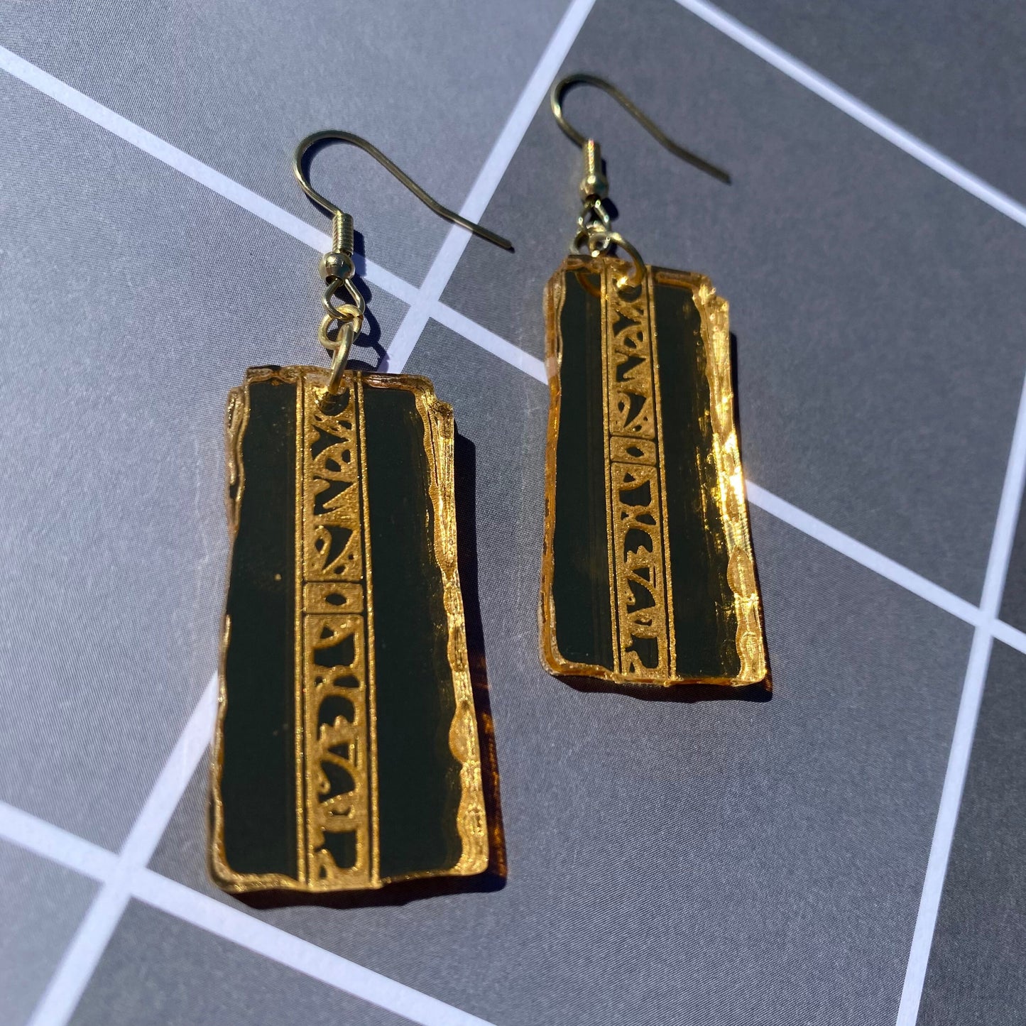 Gold Pressed Latinum - Star Trek: Deep Space 9 Inspired Mirror Acrylic Earrings