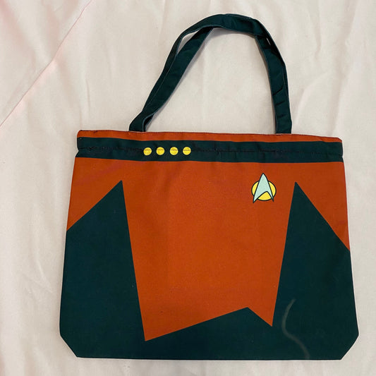 Star Trek TNG Command Uniform Captain Picard Inspired Tote Bag
