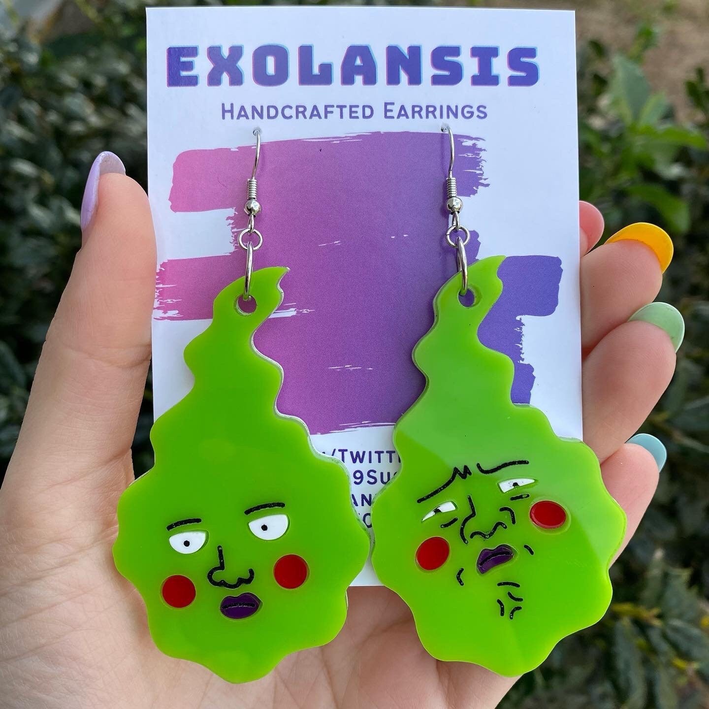 Disgusted Dimple Acrylic Earrings