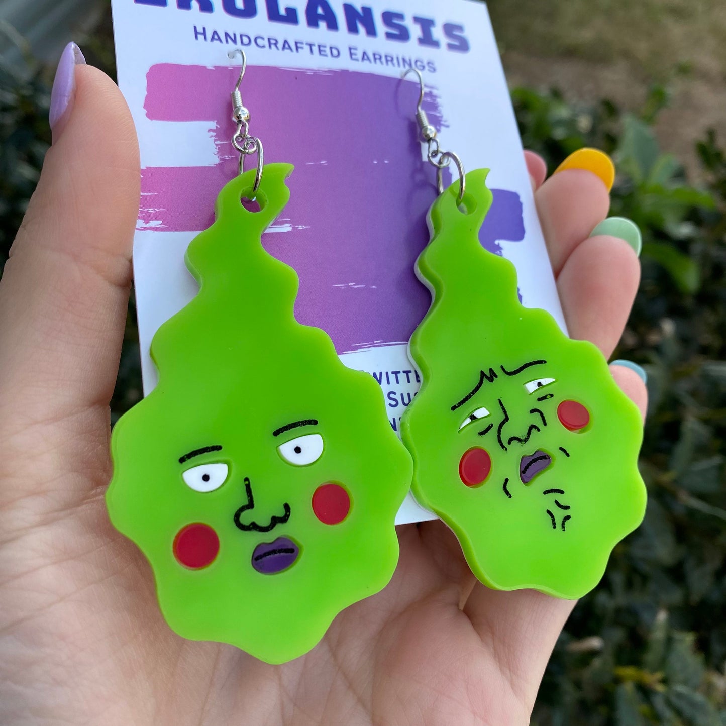 Disgusted Dimple Acrylic Earrings