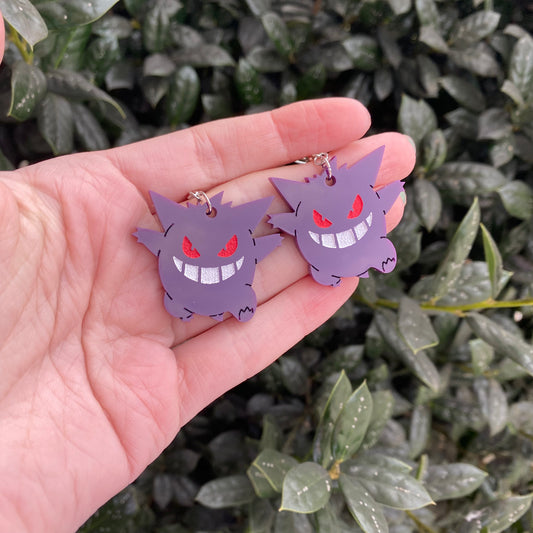 Gengar Small Acrylic Earrings