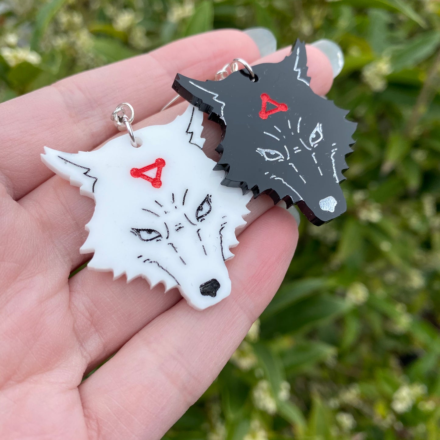 Demon Dogs Acrylic Earrings