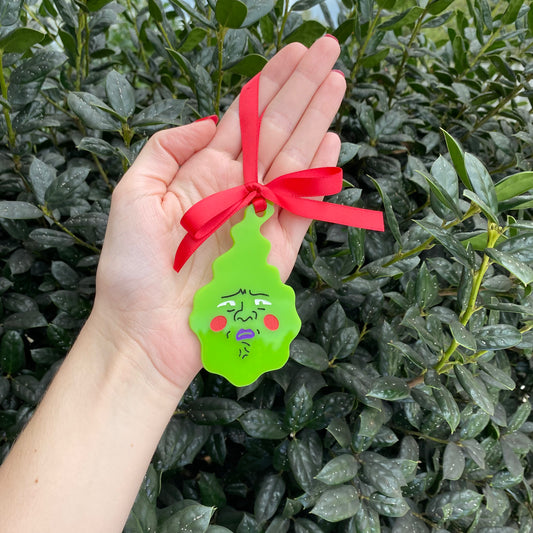 Disgusted Dimple Acrylic Ornament
