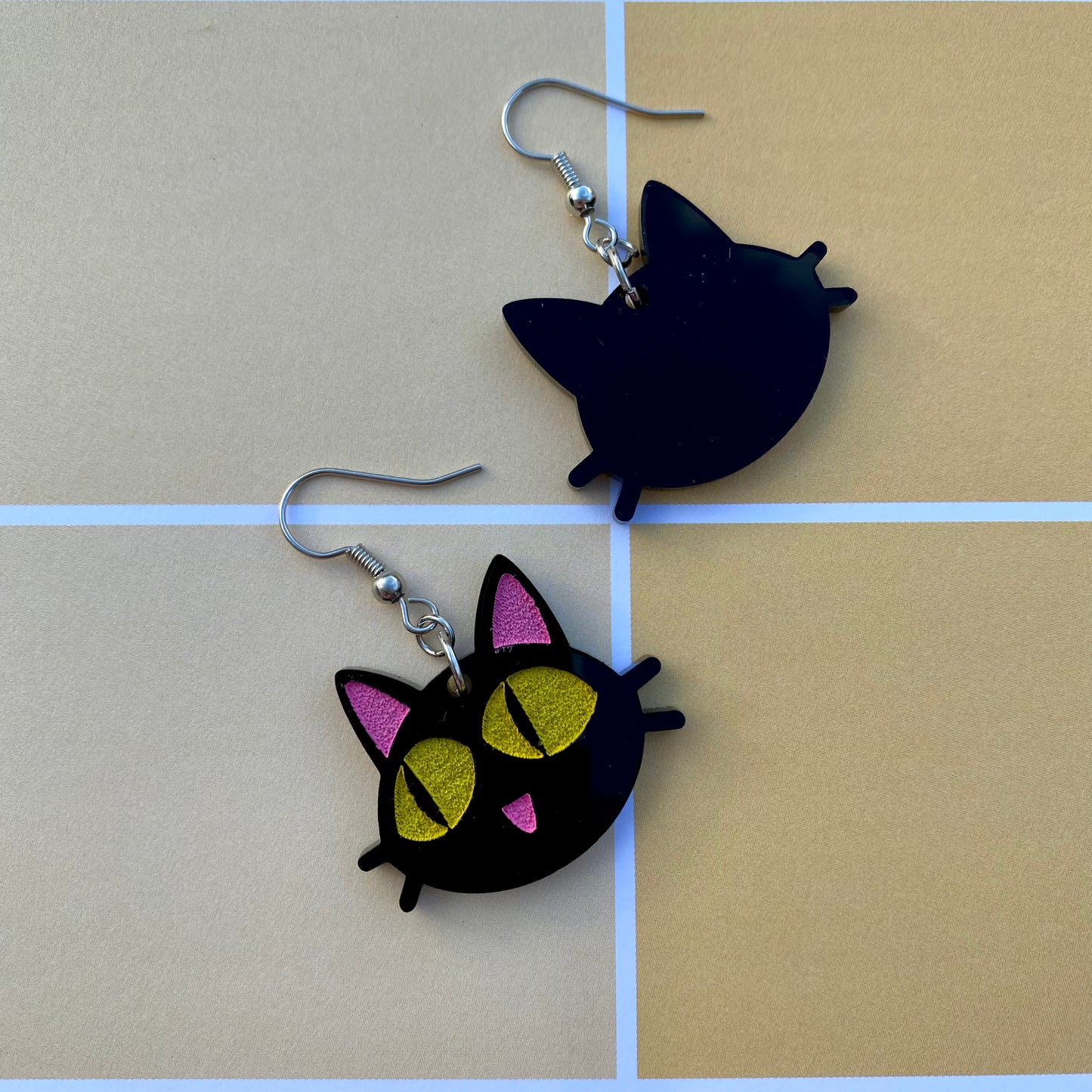 Kuroneko v2 Acrylic Earrings