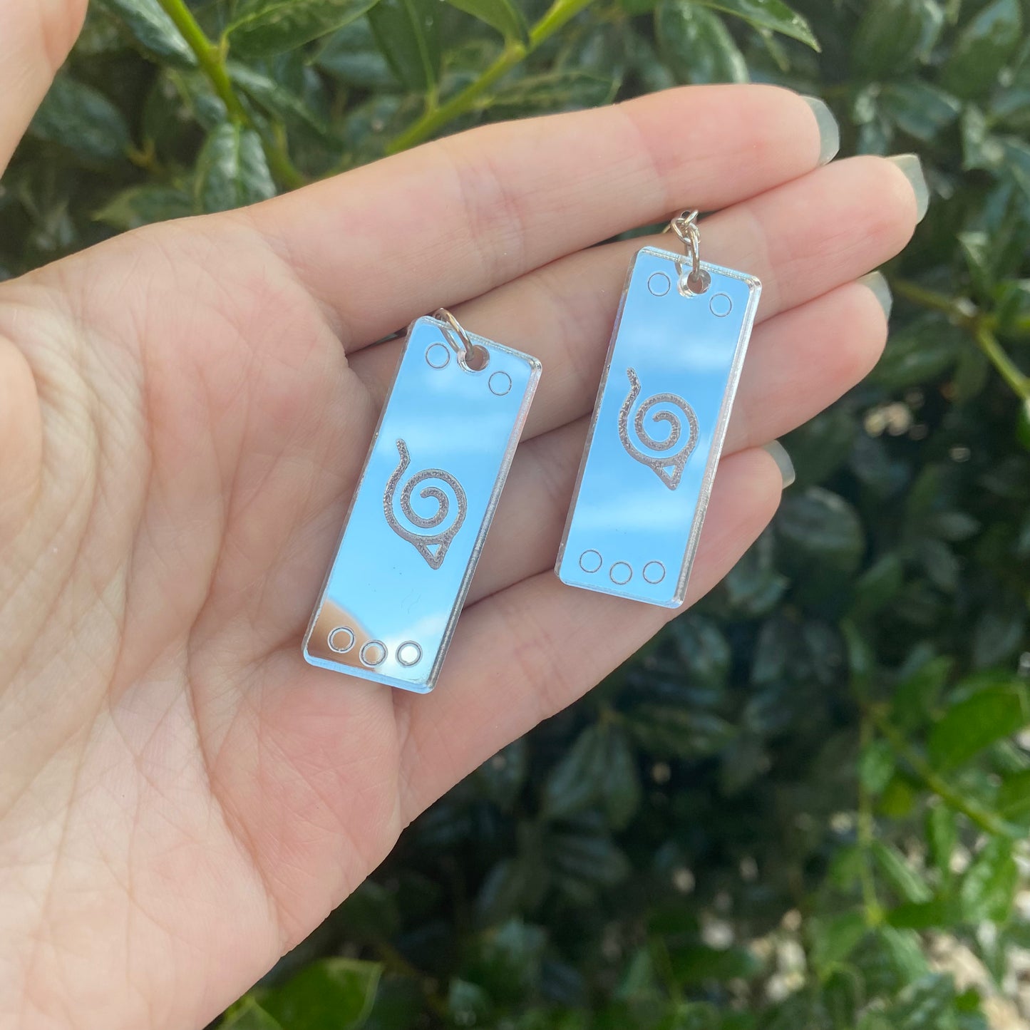 Konoha Headband Mirror Acrylic Earrings