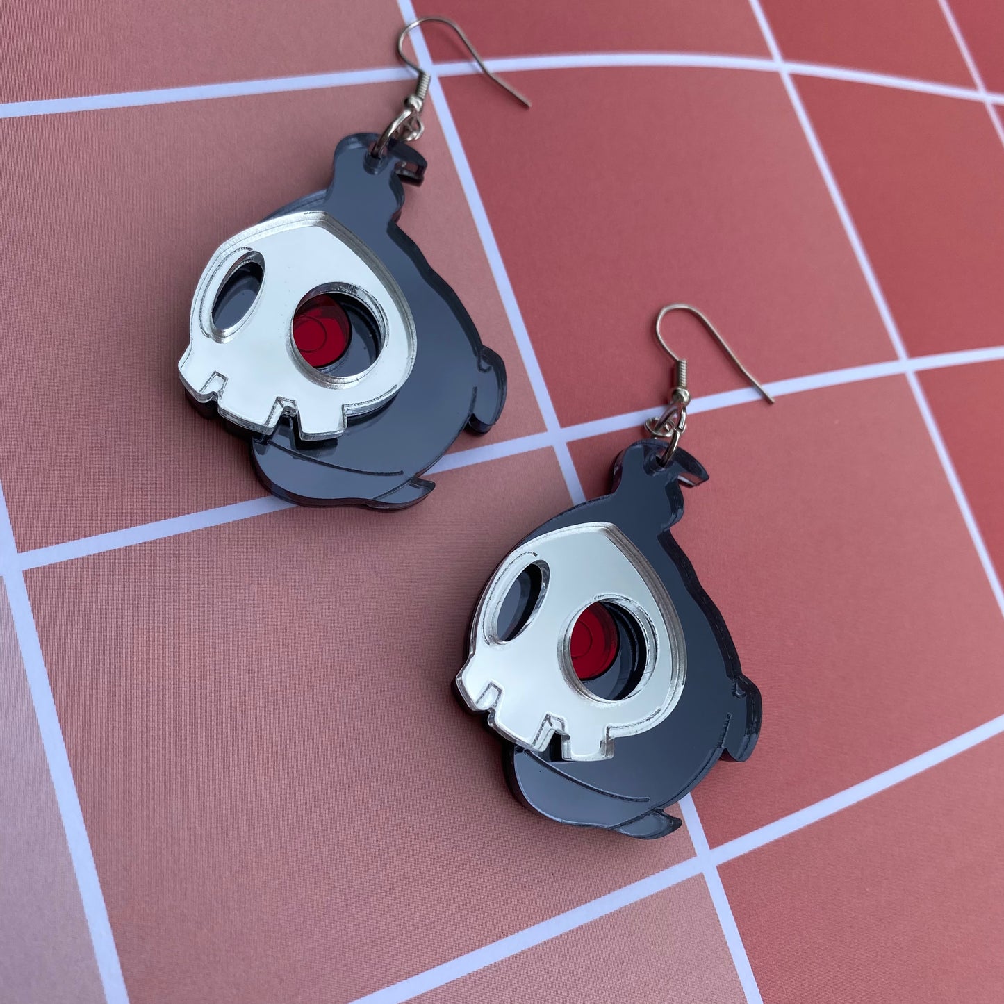 Duskull Mirrored Acrylic Earrings