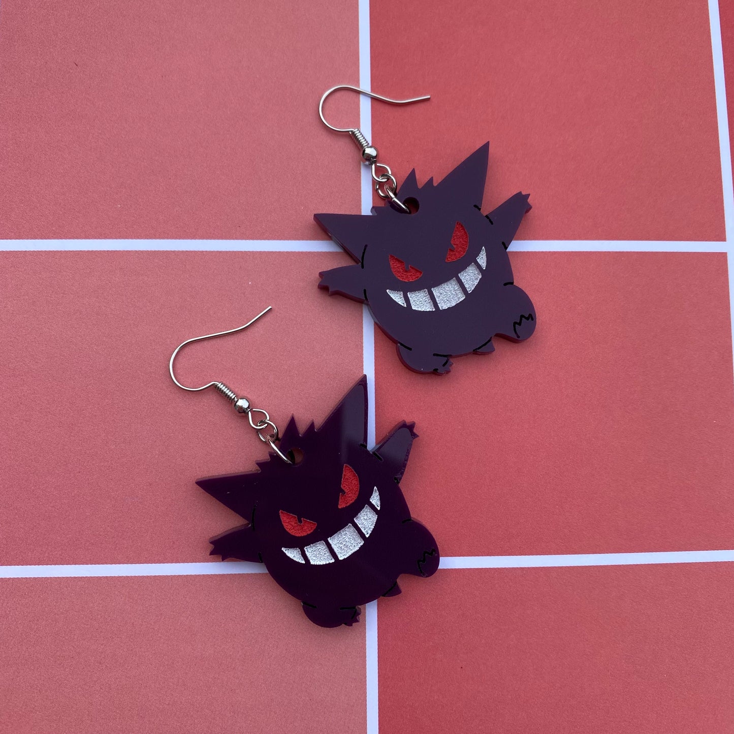 Gengar Small Acrylic Earrings