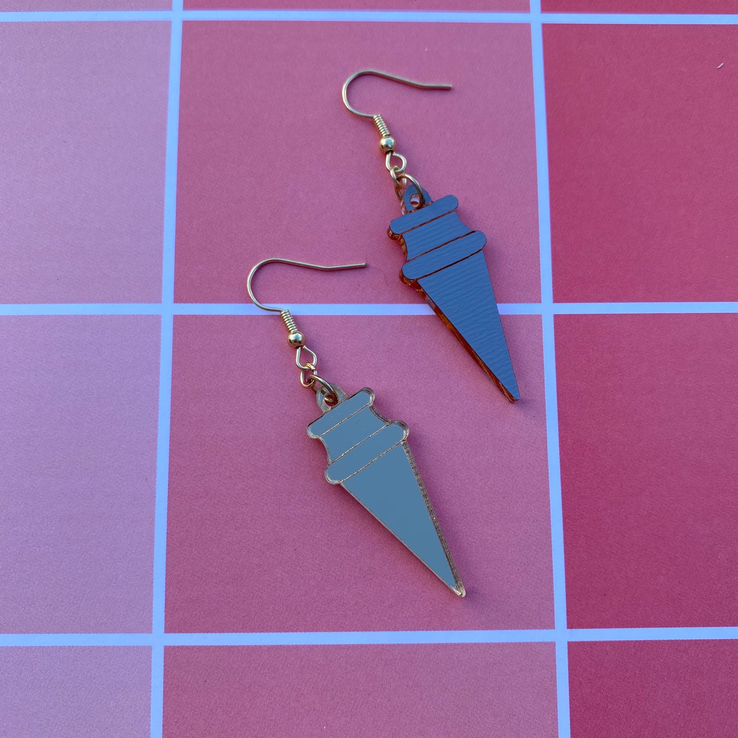 Yor Inspired Mirrored Acrylic Earrings