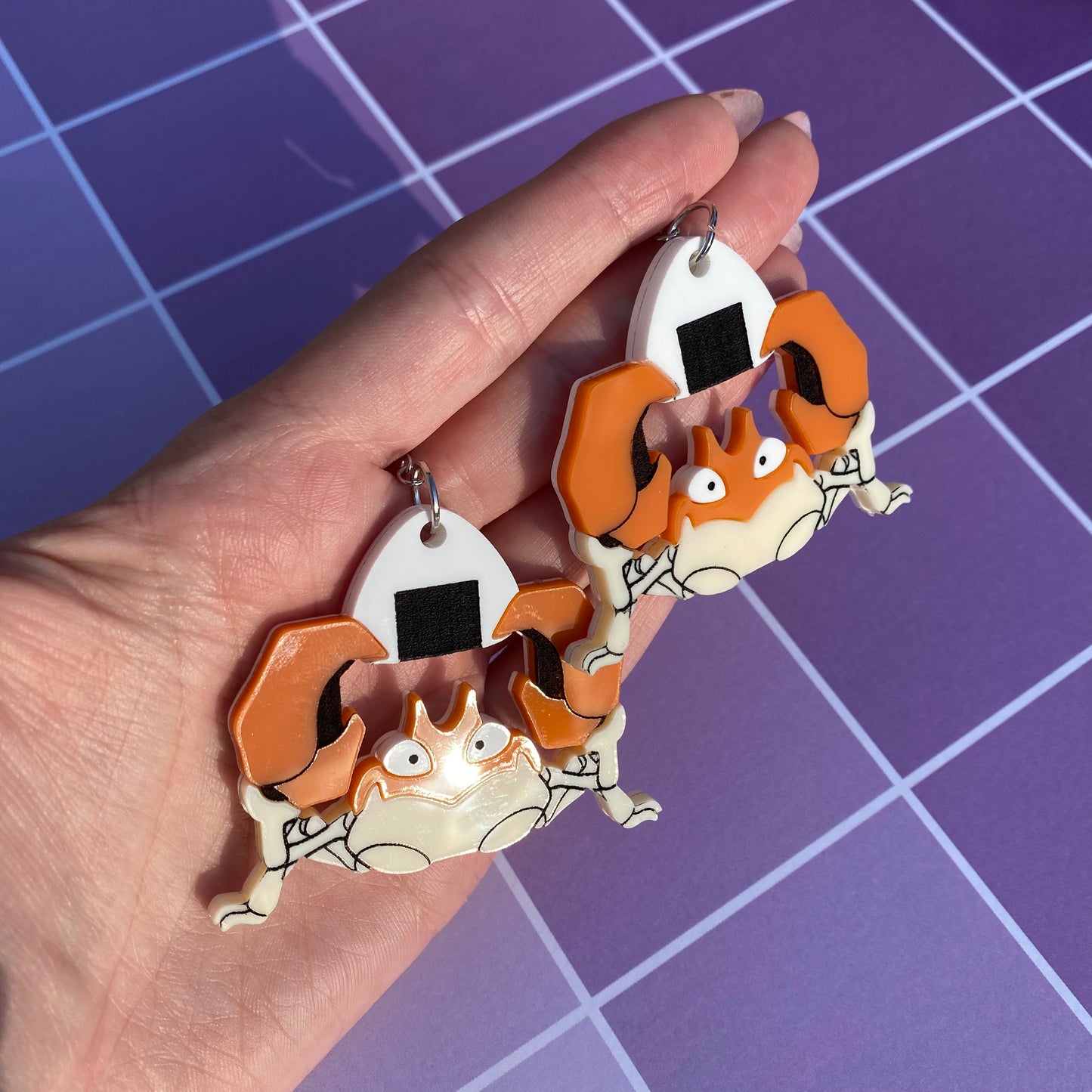 Onigiri Krabby Acrylic Earrings