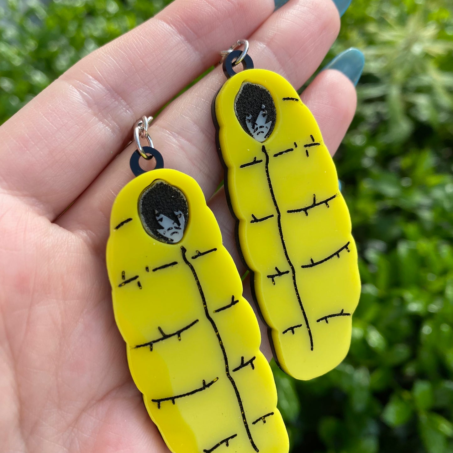 Grumpy Sleeping Bag Acrylic Earrings