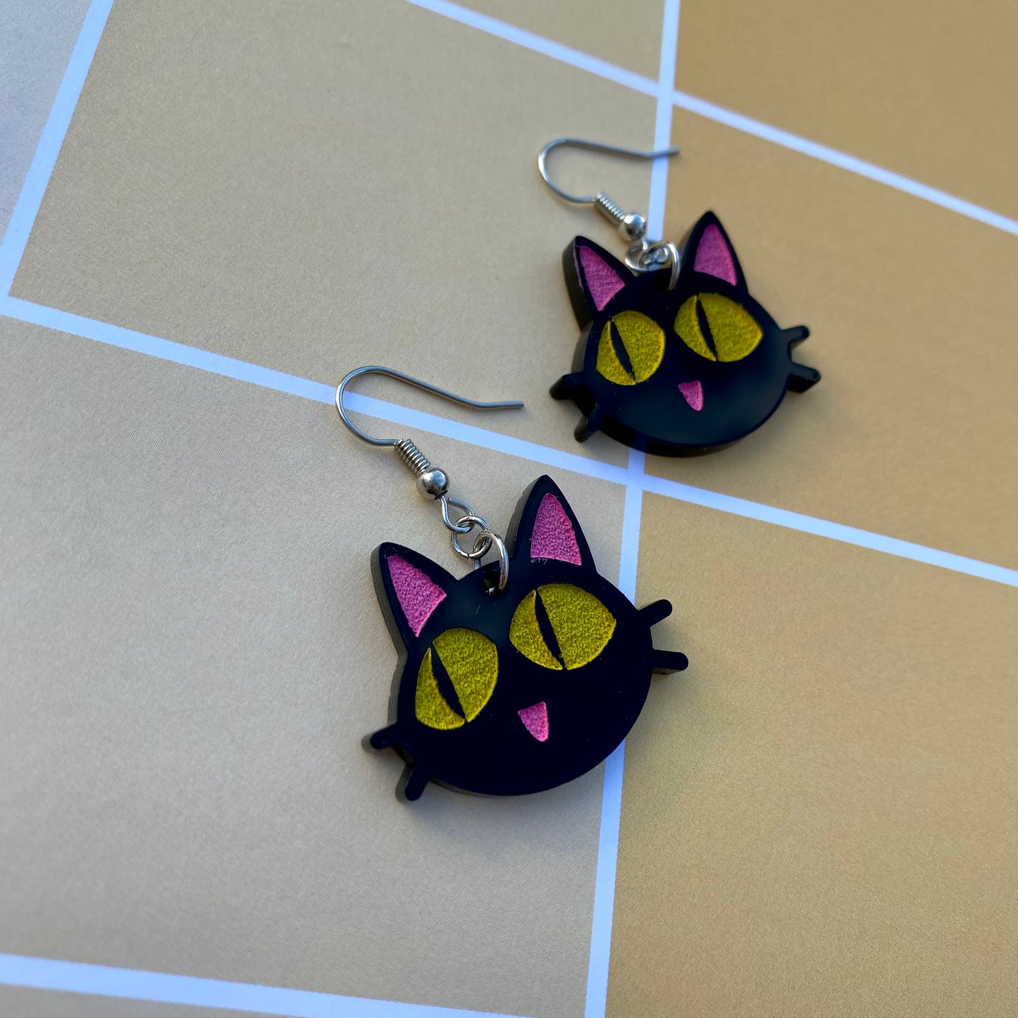 Kuroneko v2 Acrylic Earrings