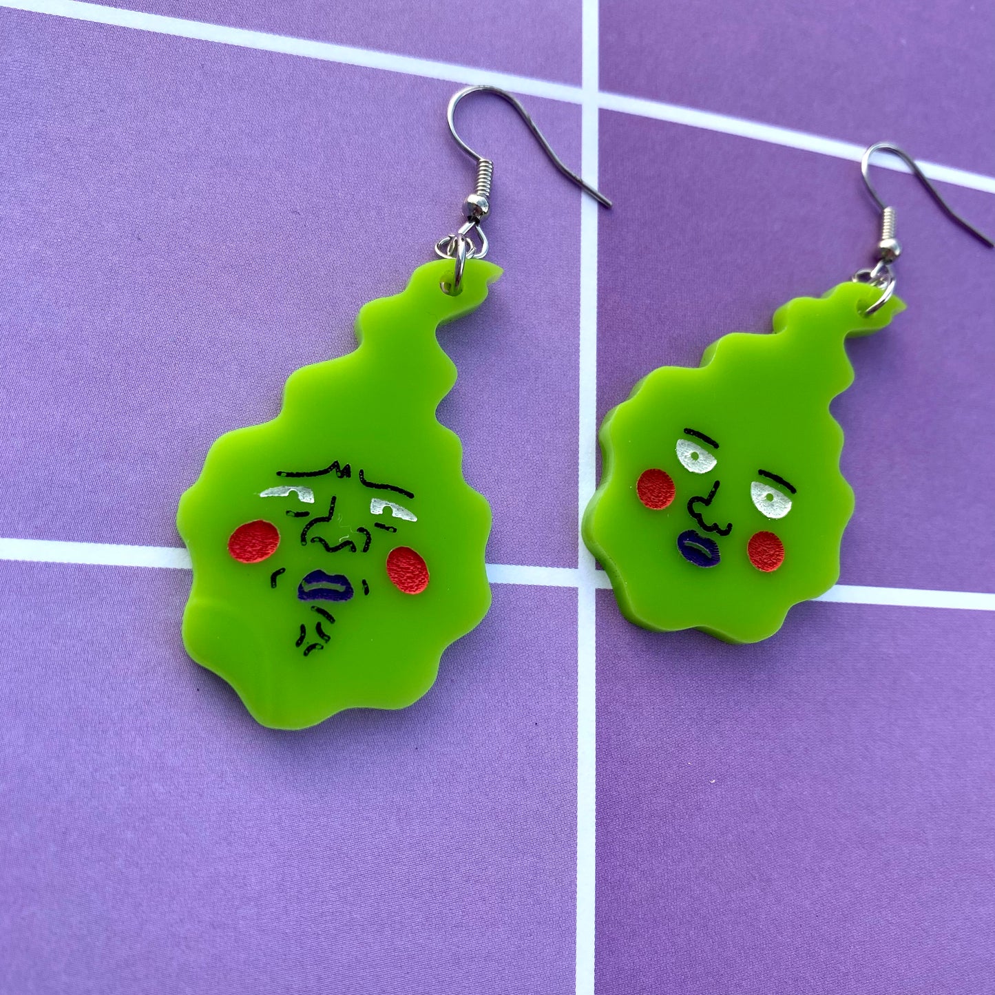 Disgusted Dimple Small Acrylic Earrings