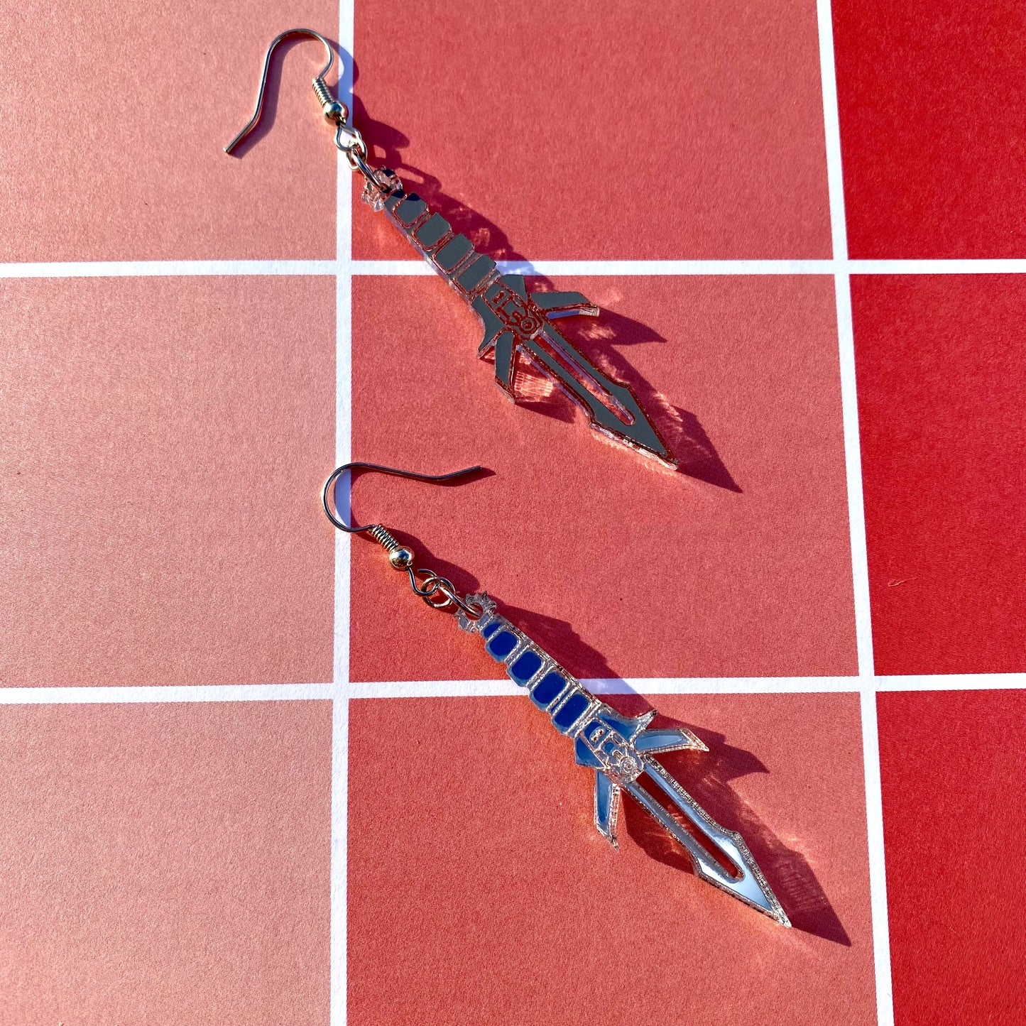 D’k Tahg Klingon Knife Mirrored Acrylic Earrings