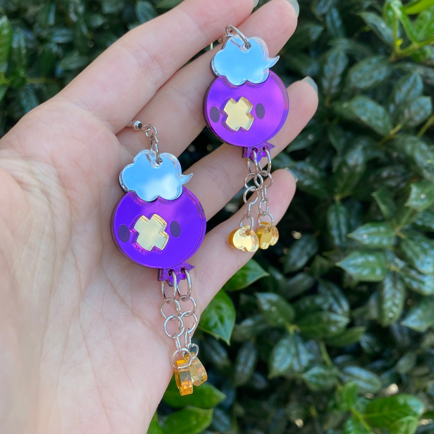 Drifloon Dangle Mirrored Acrylic Earrings