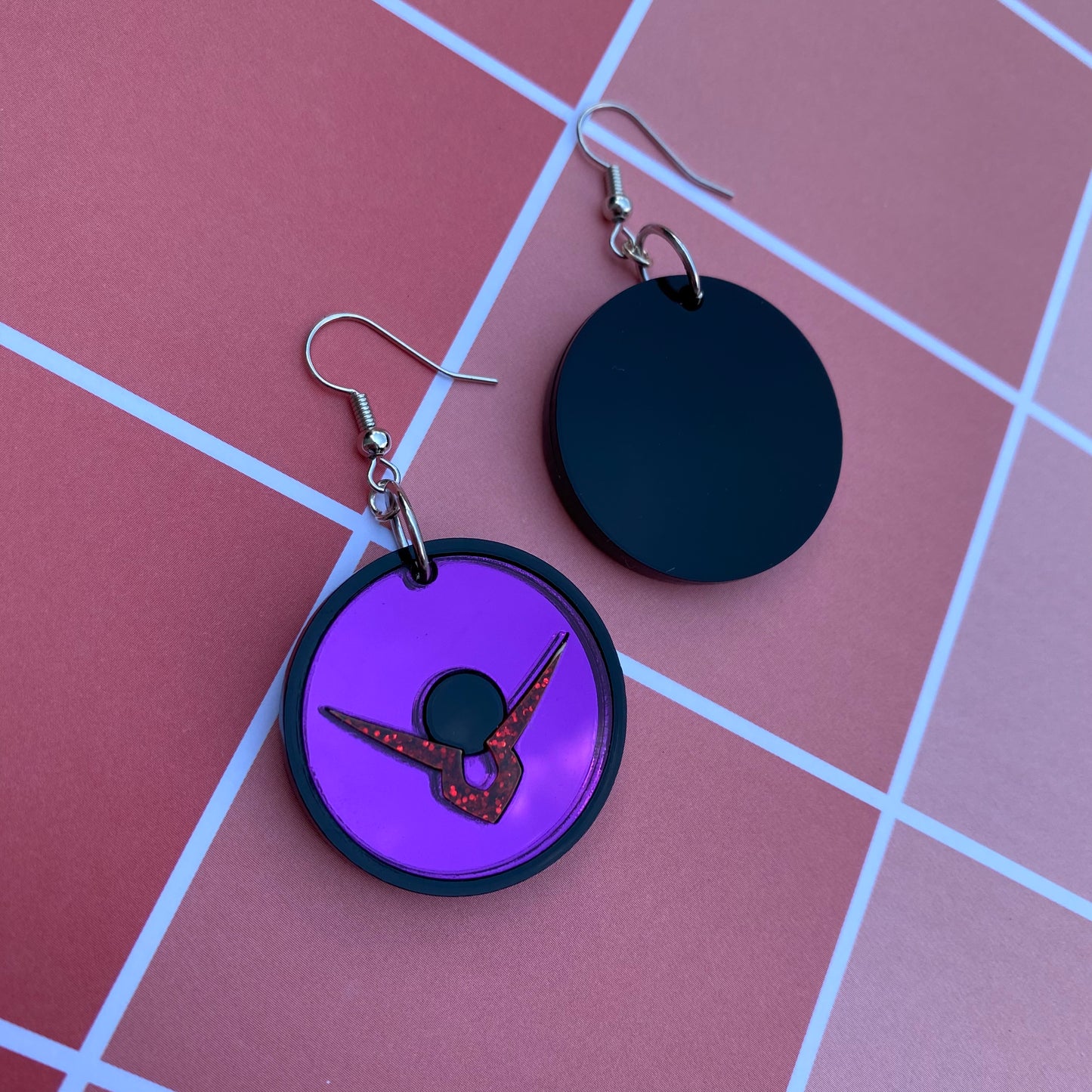 Geass Eye Mirror Acrylic Earrings