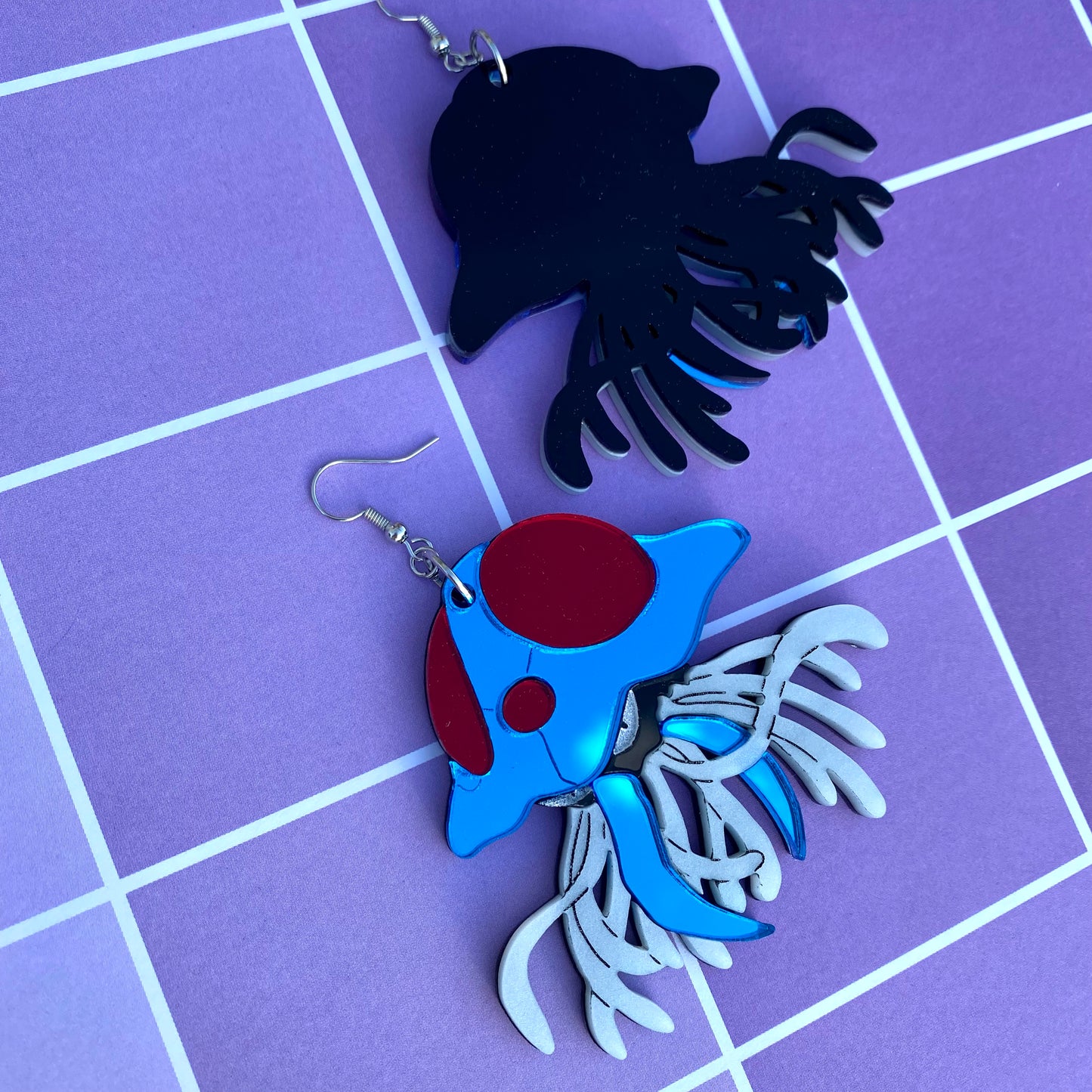 Tentacruel Mirror Acrylic Earrings