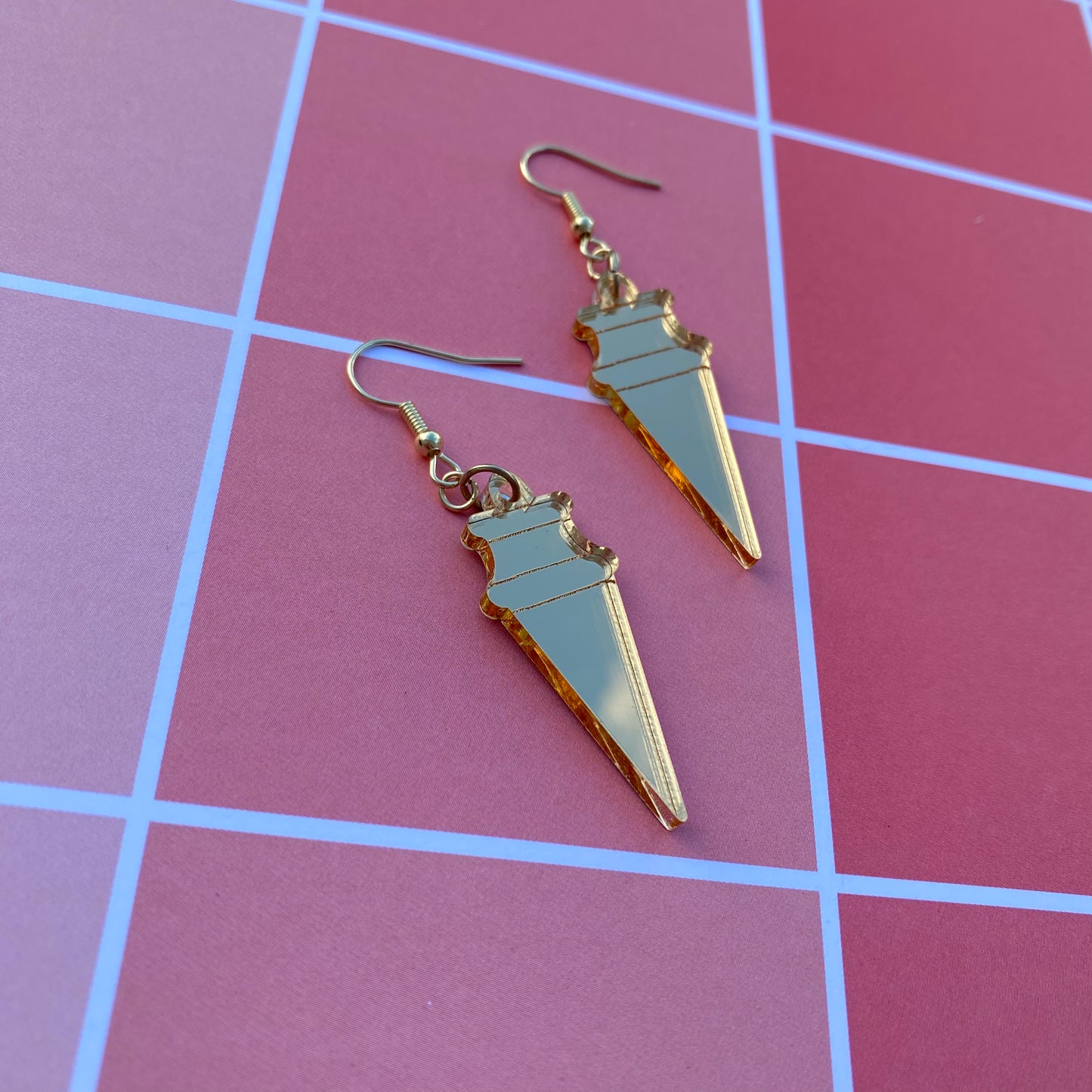 Yor Inspired Mirrored Acrylic Earrings