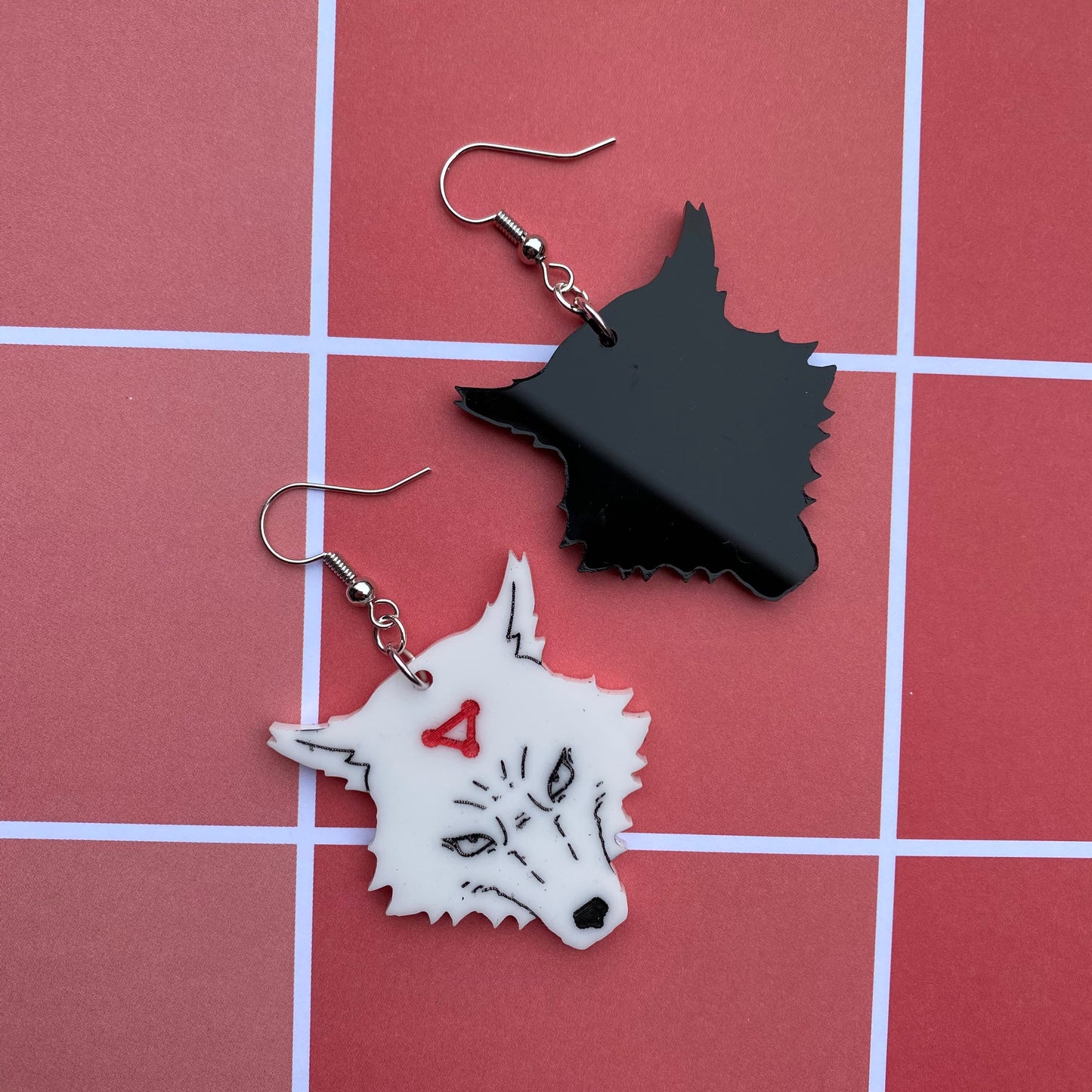 Demon Dogs Acrylic Earrings