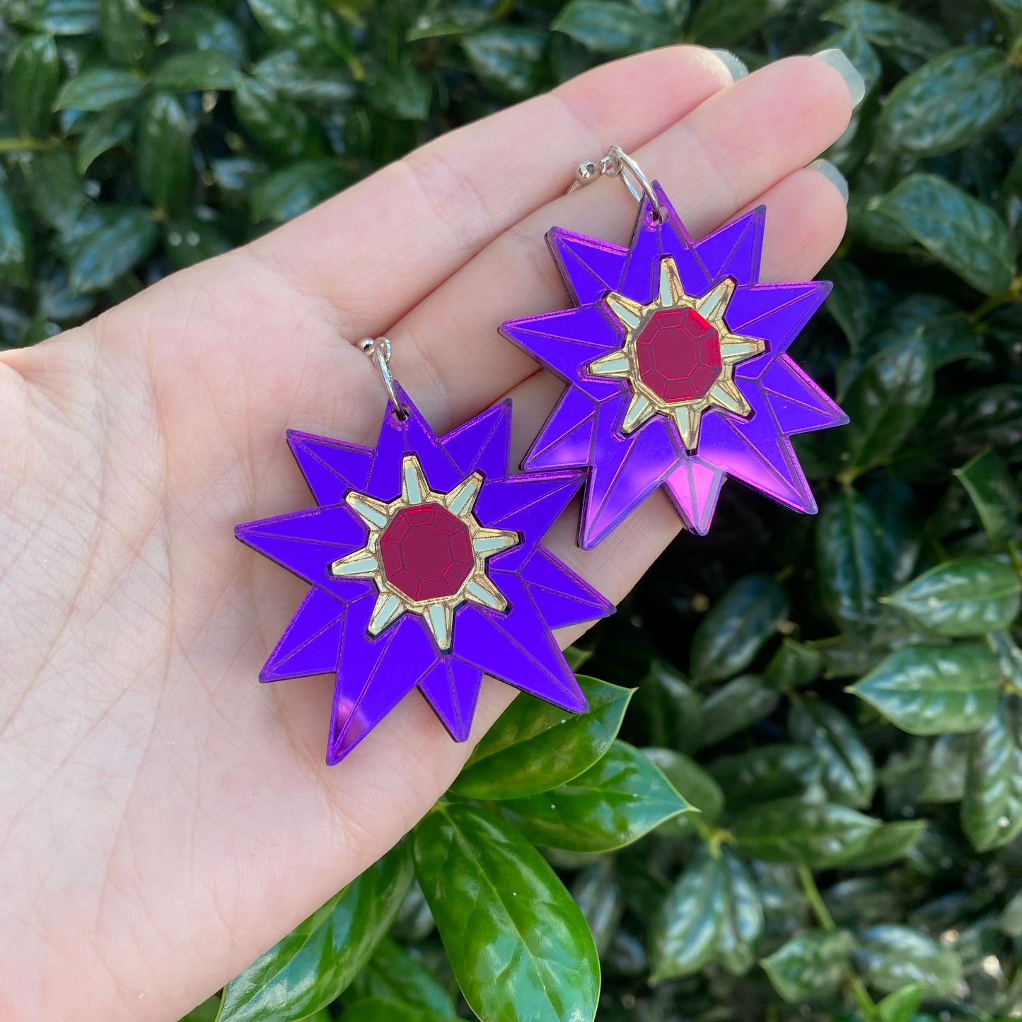 Starmie Mirrored Acrylic Earrings