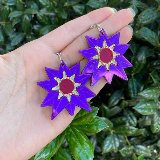 Starmie Mirrored Acrylic Earrings
