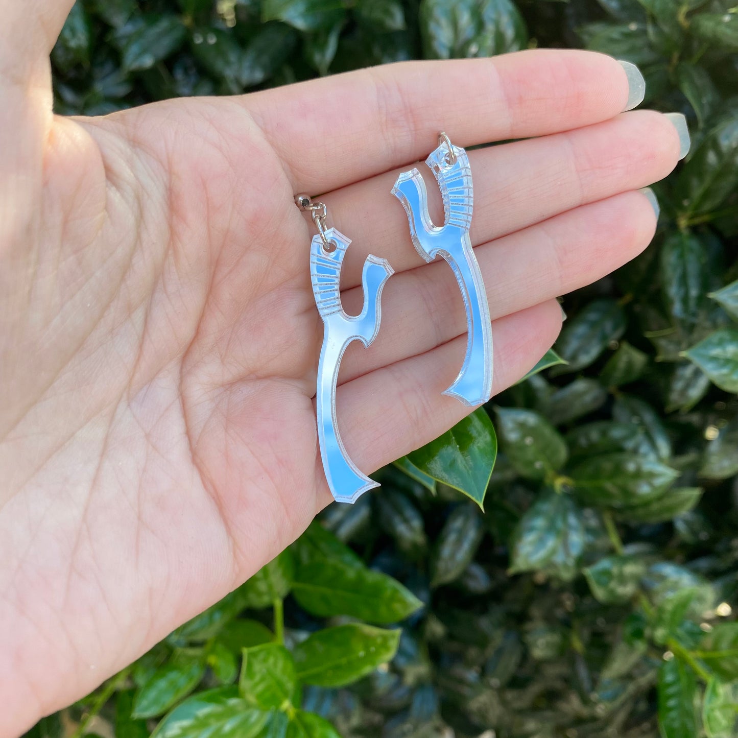 Mek’leth Klingon Weapon Mirrored Acrylic Earrings