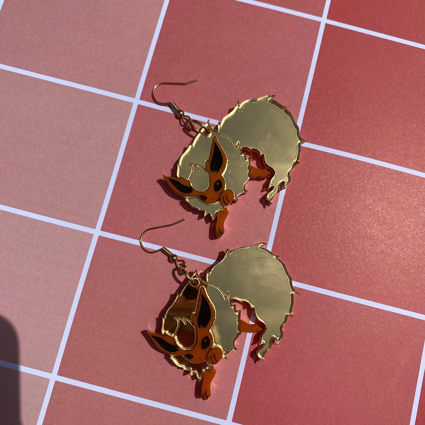 Flareon Mirrored Acrylic Earrings