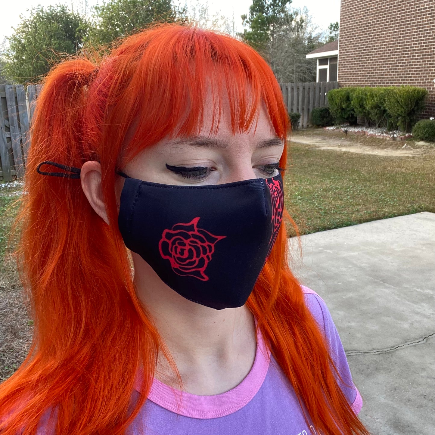 Bloody Roses Face Mask