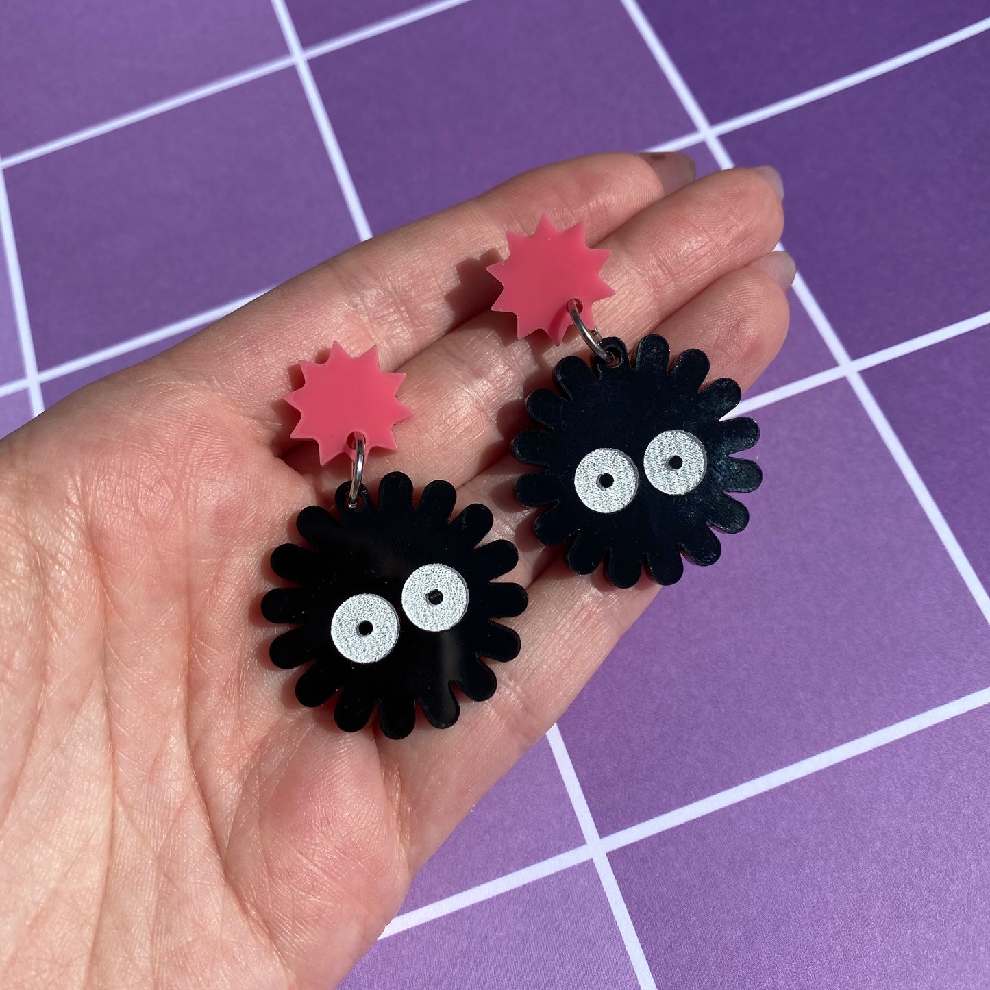 Soot Sprite Acrylic Stud Earrings