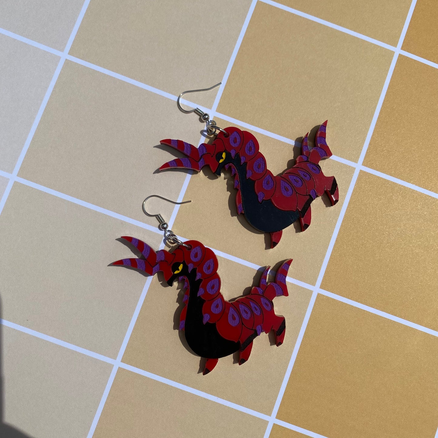 Scolipede Acrylic Earrings