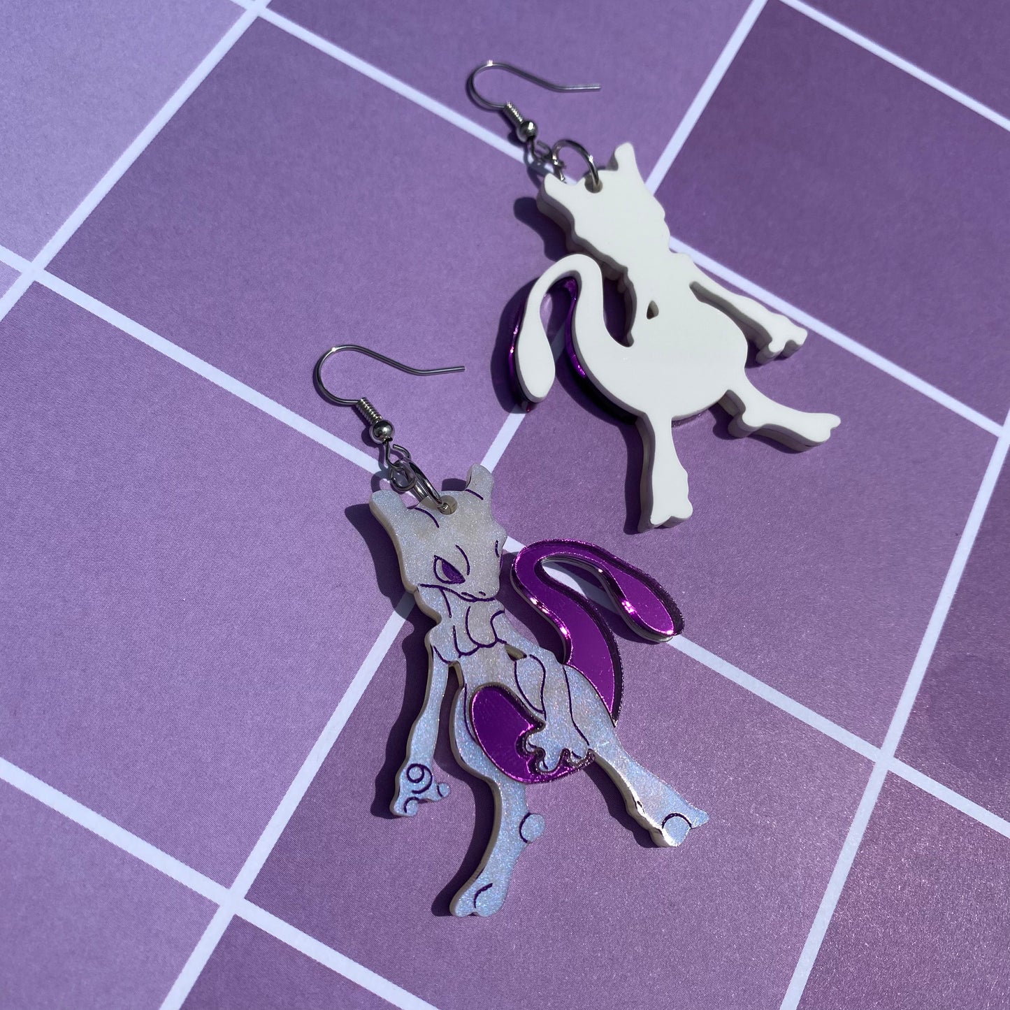 Mewtwo Acrylic Earrings