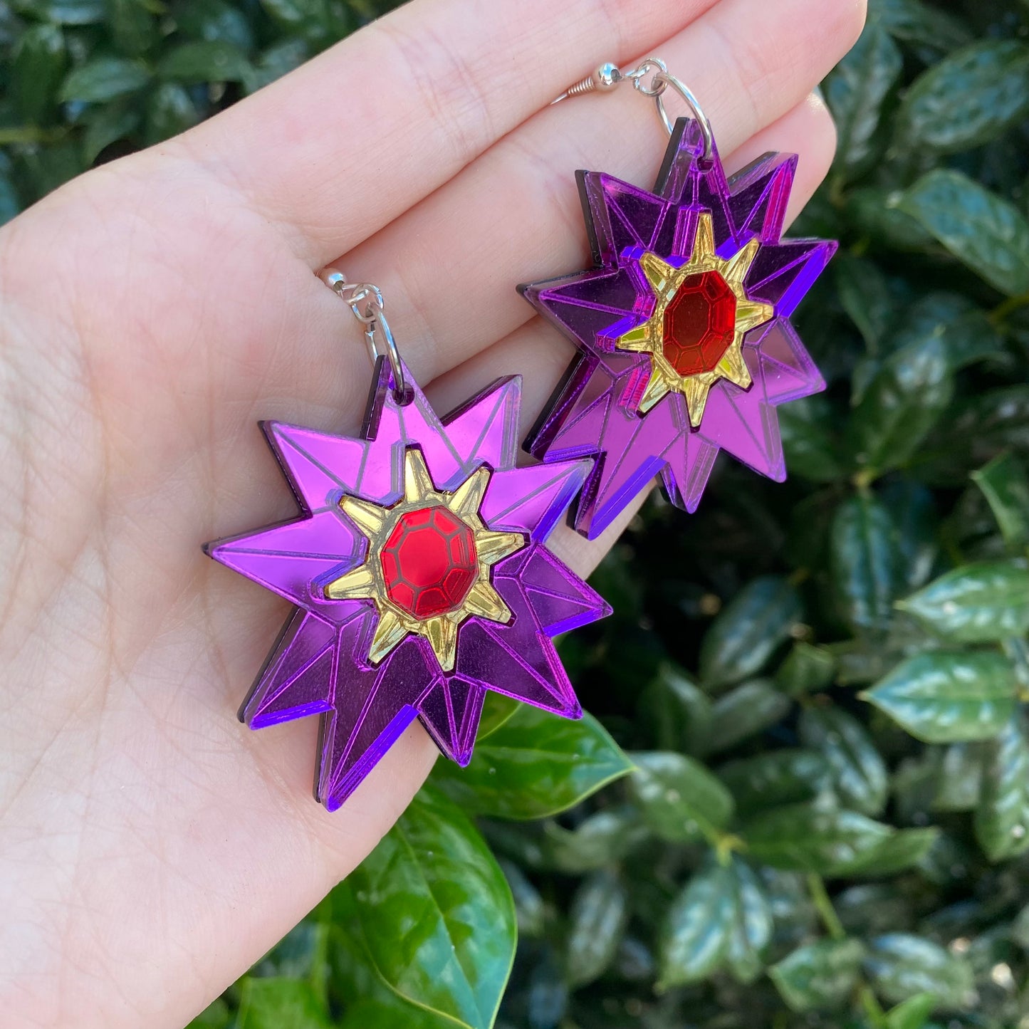Starmie Mirrored Acrylic Earrings