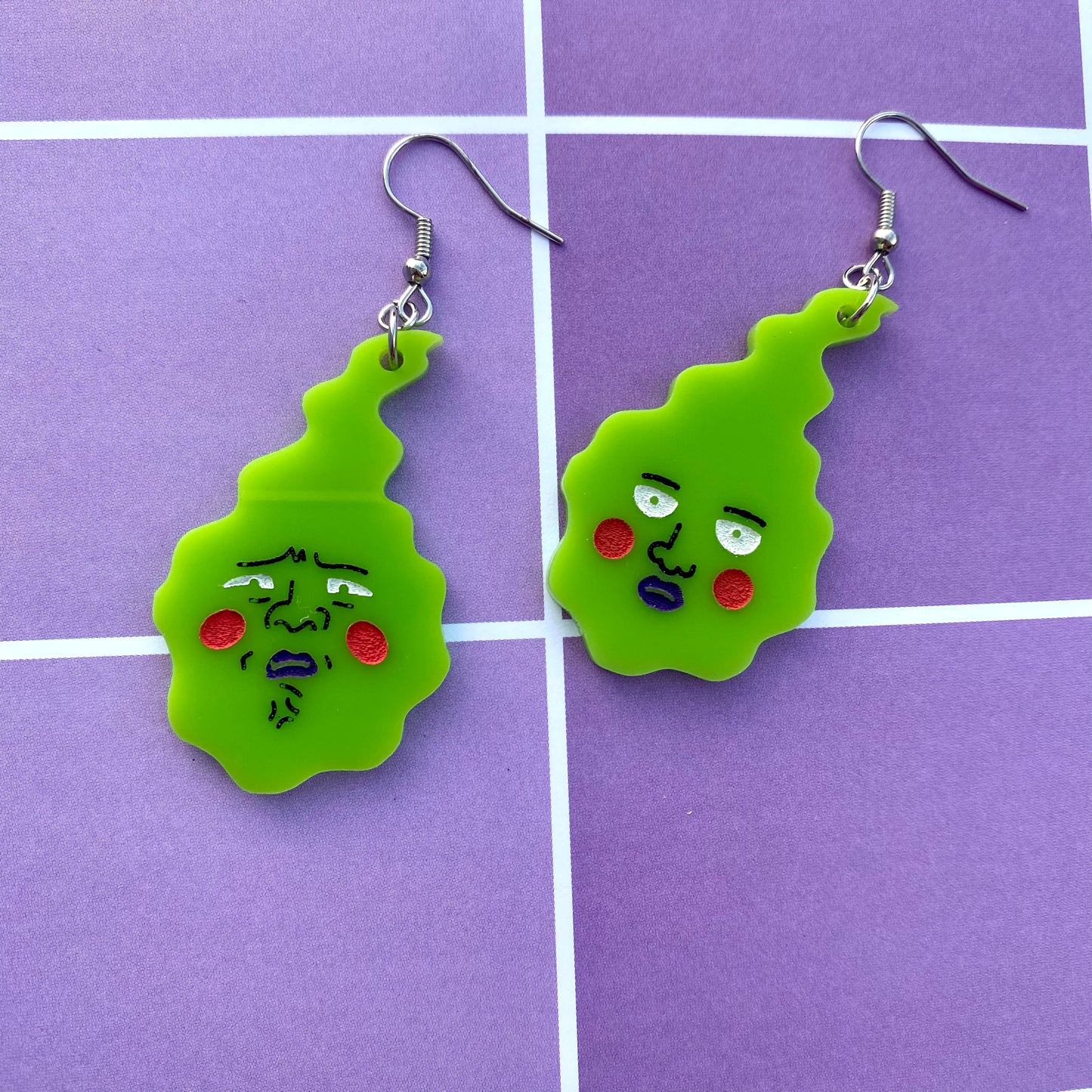 Disgusted Dimple Small Acrylic Earrings